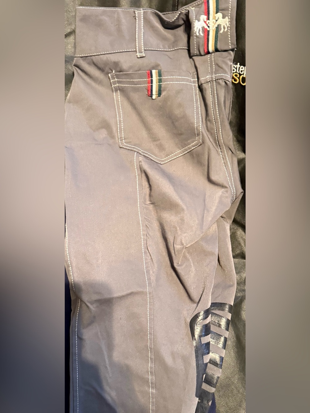Gray equine couture pants size 28